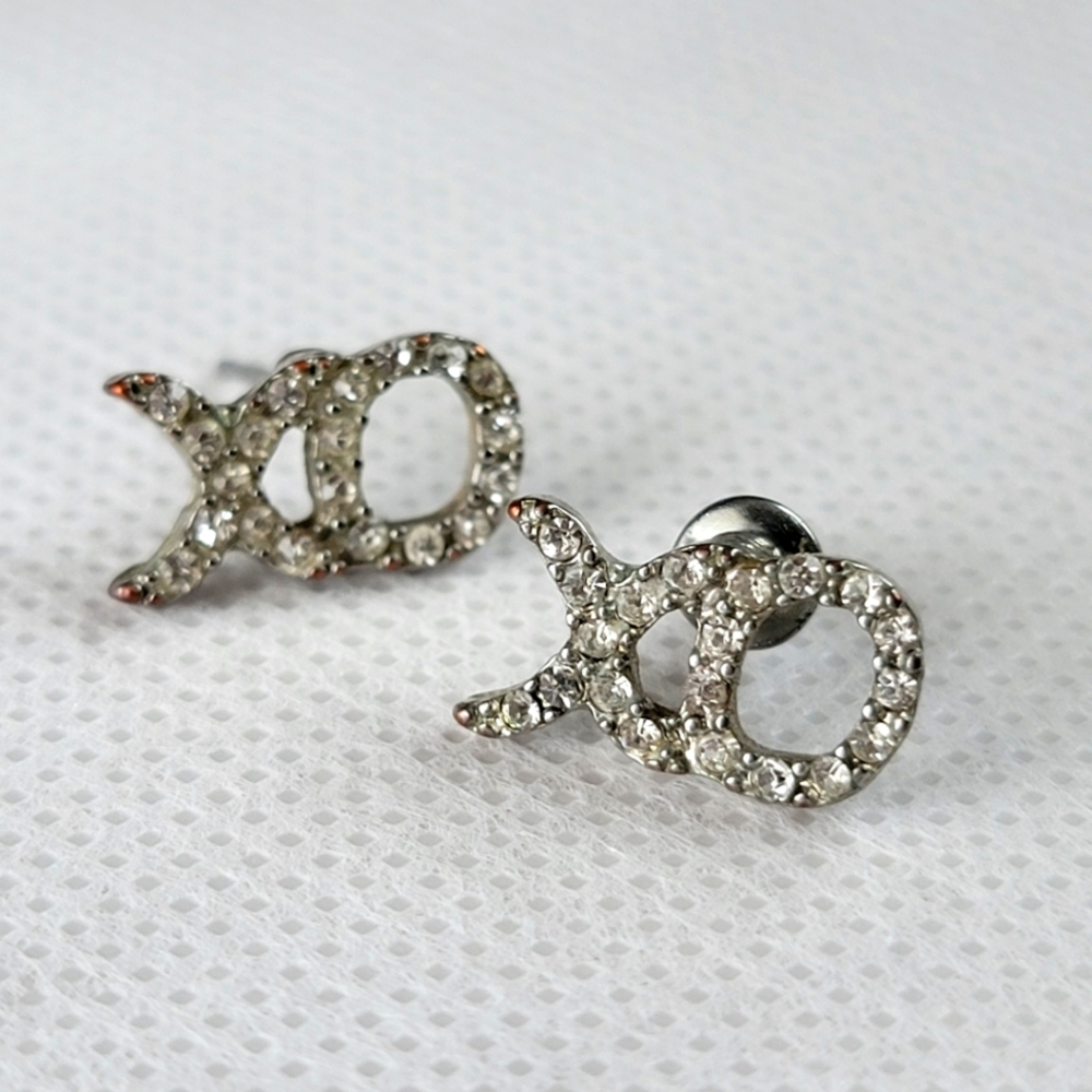 XO Pave Stud Earrings